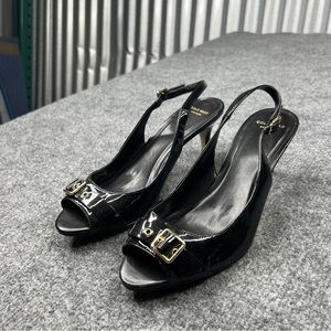 Cole Haan Vesta Genuine Calf Hair Pointy Toe Pump Midi Heel 8B